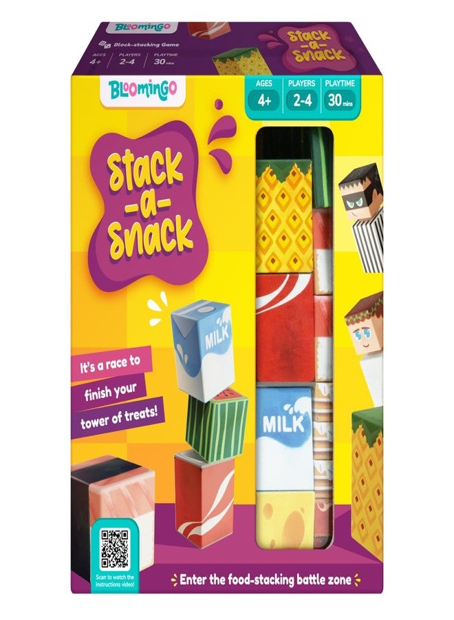 Bloomingo Board Game - Stack A Snack: Interactive Stacking Game for Kids & Adults; Pick A Card & Race To Build you Tower Of Treats; Birthday Gift for Boys & Girls Ages 4, 5, 6, 7, 8, 9, 10, 11 & More - Image 1